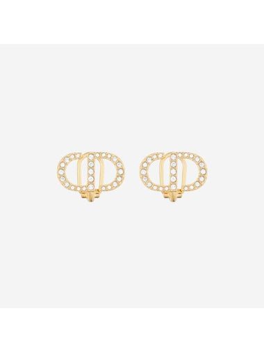 Petit CD Clip Stud Earrings Gold - DIOR - BALAAN 1