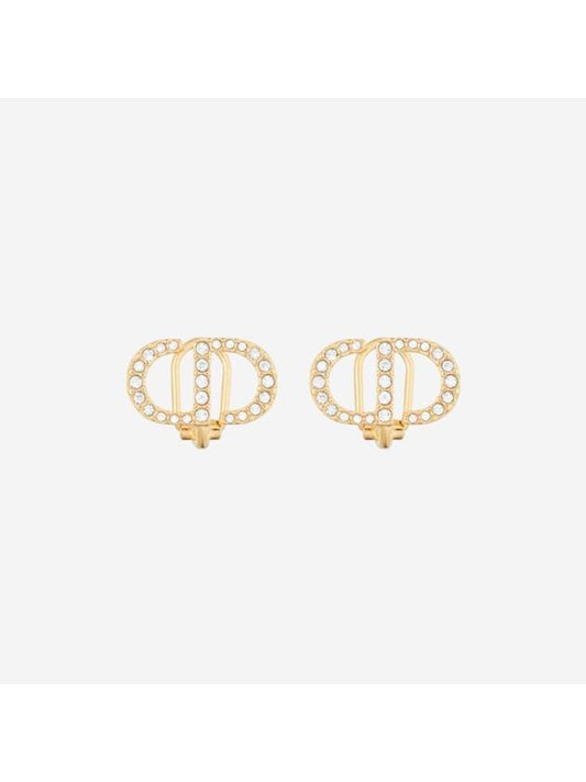 Petit CD Clip Stud Earrings Gold - DIOR - BALAAN 1