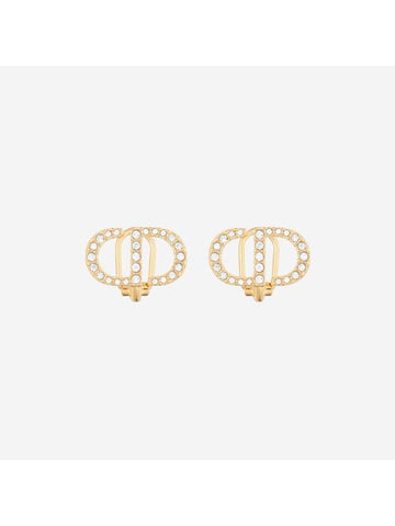 Petit CD Clip Stud Earrings Gold - DIOR - BALAAN 1