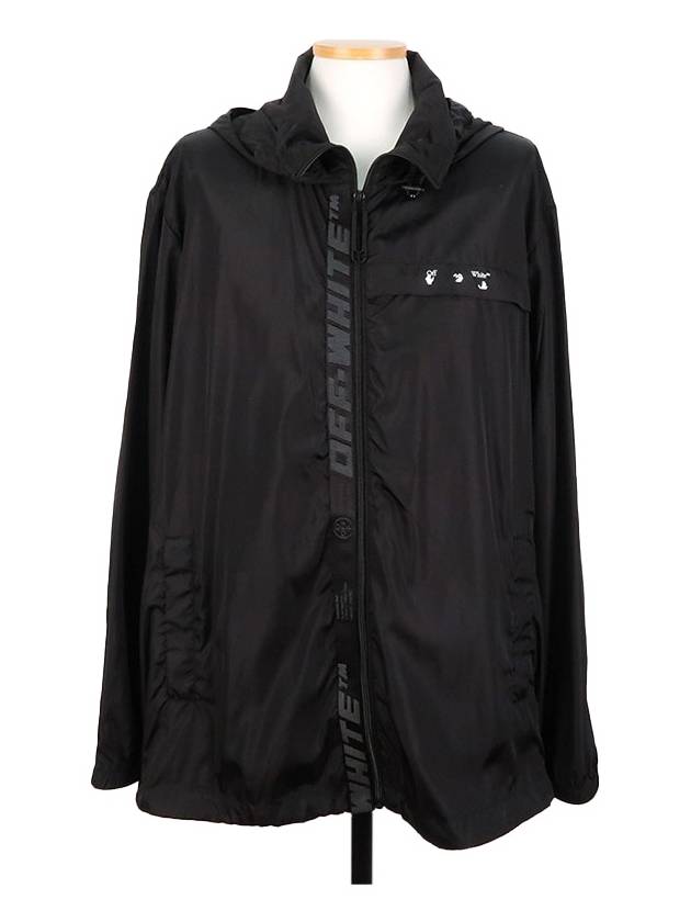 Men's Logo Nylon Wind Breaker Black - OFF WHITE - BALAAN 5