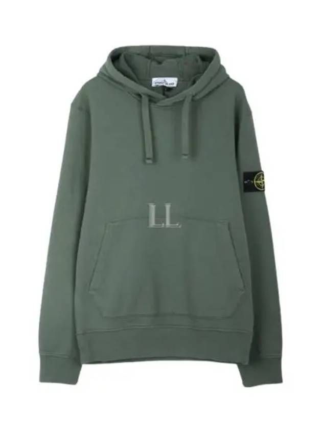 Logo Patch Drawstring Hoodie Dark Green - STONE ISLAND - BALAAN 2