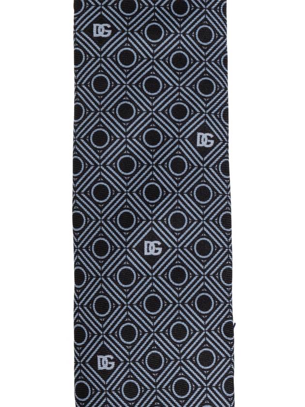 Dolce & Gabbana Patterned Tie, Men's, Navy Blue - DOLCE&GABBANA - BALAAN 3