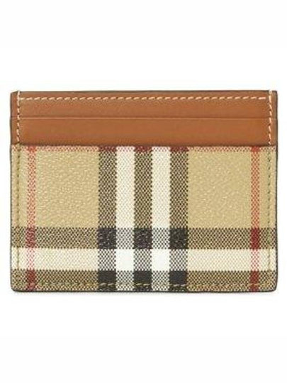 Check Card Wallet Beige - BURBERRY - BALAAN 2