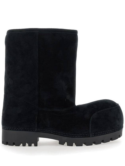 Suede Fur Winter Boots Black - BALENCIAGA - BALAAN 2