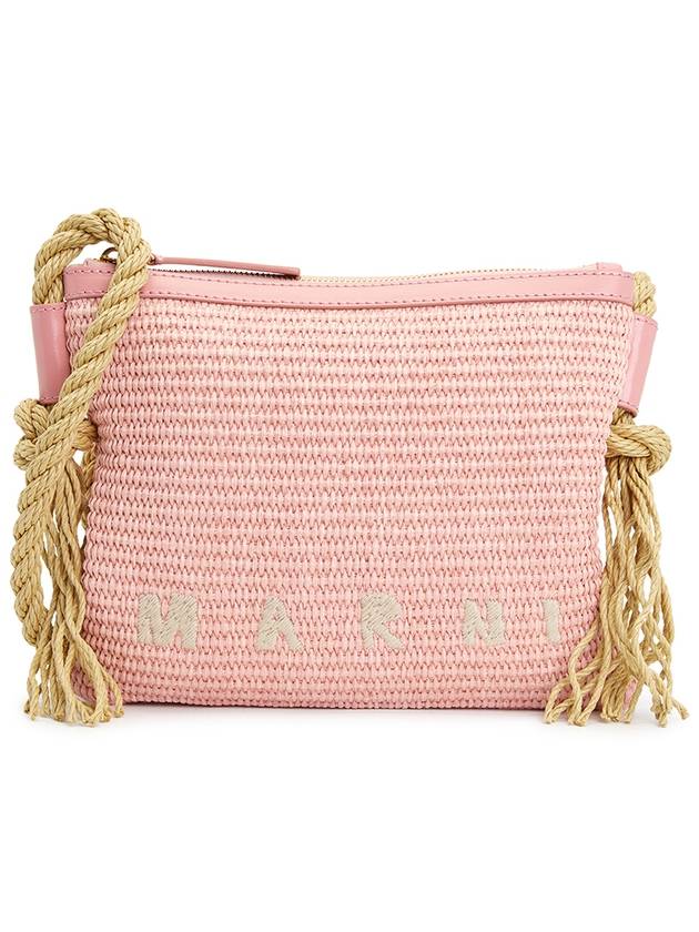 Logo Cotton Shoulder Bag Pink - MARNI - BALAAN 3