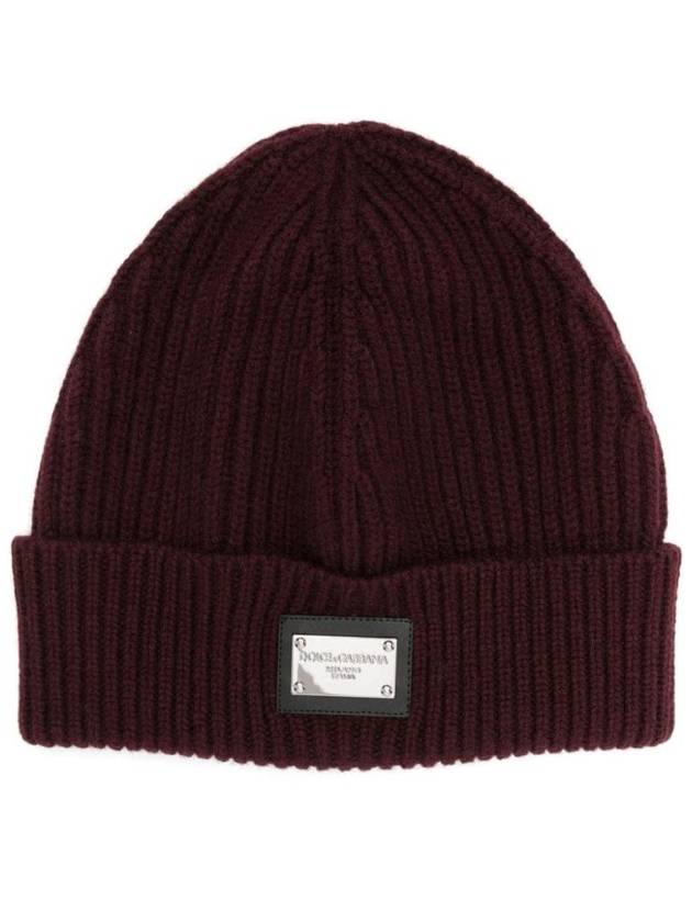 logo decorated ribbed beanie GXK63TJEMQ5 - DOLCE&GABBANA - BALAAN 1