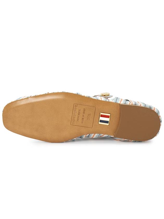 Striped Pattern Silk Ballerina Flat Shoes - THOM BROWNE - BALAAN 6