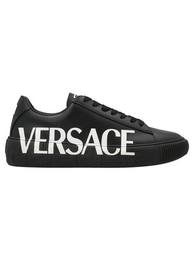 Greca Logo Low Top Sneakers Black - VERSACE - BALAAN 1