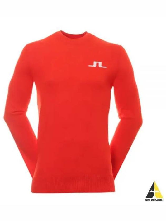 Golf Gus Crew Neck Knit Top Fiery Red - J.LINDEBERG - BALAAN 2