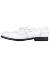 Brushed Leather Penny Loafers White - MIU MIU - BALAAN 4