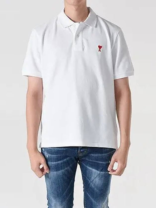 HPL001 Organic Cotton PK Short Sleeve T Shirt White - AMI - BALAAN 2
