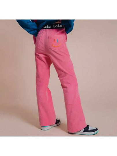 LaLa Corduroy Wide Pants Pink - LALA SMILE - BALAAN 2