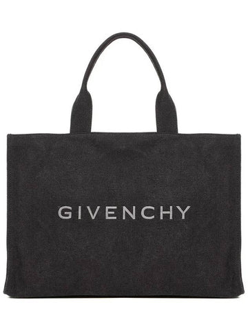 Logo embroidered open top tote bag BK50DXK1Y2_001 - GIVENCHY - BALAAN 1