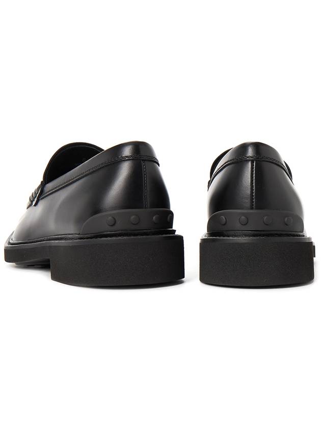 Men's Semi Shine Leather Loafers Black - TOD'S - BALAAN 7