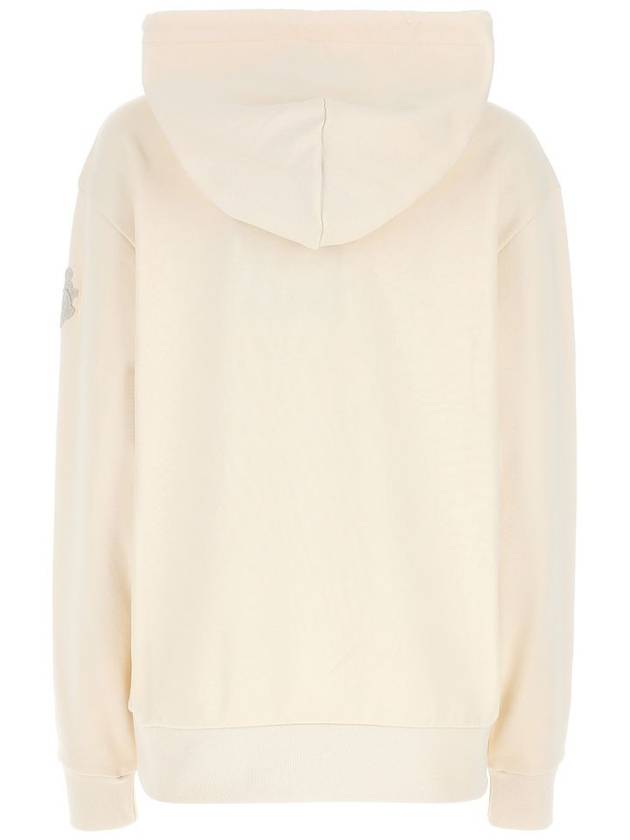 Flower Fleece Jersey Hoodie Beige - MONCLER - BALAAN 3