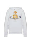 Embroidered Logo Cotton Hoodie White - VIVIENNE WESTWOOD - BALAAN 2