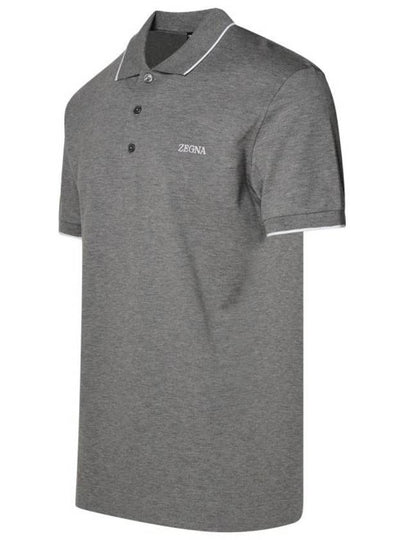 Polo T shirt RE7358 A5B746 K95 Free Gray melang - ERMENEGILDO ZEGNA - BALAAN 2