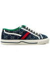 Men's Tennis 1977 Low Top Sneakers Blue Ivory - GUCCI - BALAAN 1