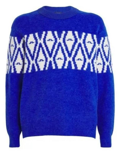 Men's Jalen Jacquard Knit Sweater Blue - J.LINDEBERG - BALAAN 2