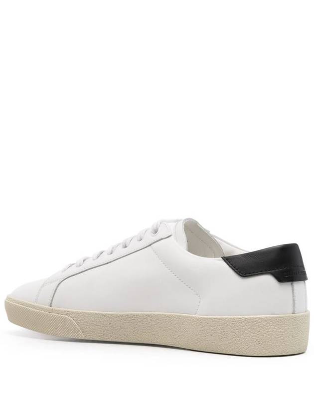 Court Classic SL 06 Leather Low Top Sneakers White - SAINT LAURENT - BALAAN 4