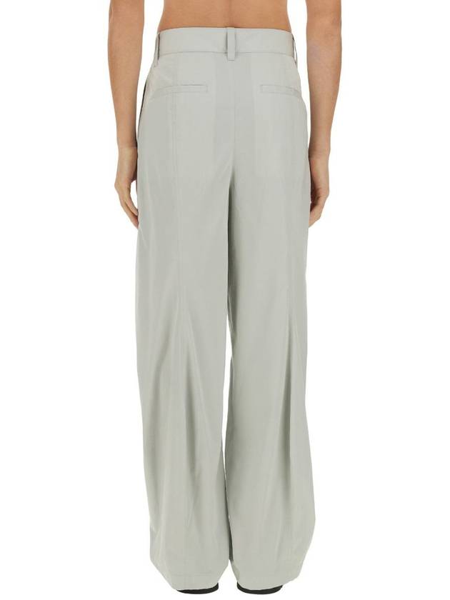 Cotton Silk Wide Leg Slacks Cloud - BOTTEGA VENETA - BALAAN 4