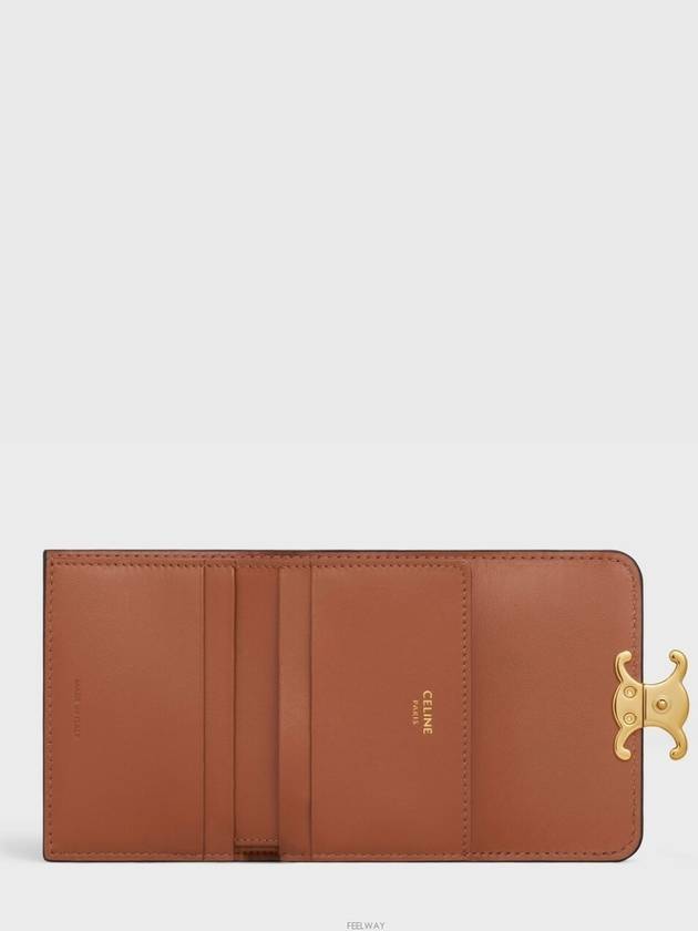 Triomphe Compact Coin Card Wallet Tan - CELINE - BALAAN 5