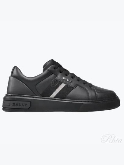 Moony Leather Low Top Sneakers Black - BALLY - BALAAN 2