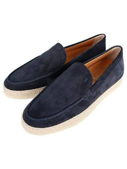 Logo Suede Loafers Black - TOD'S - BALAAN 2