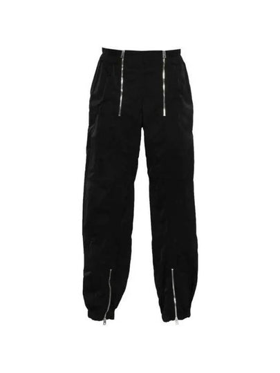 Zipper Detail Nylon Track Pants Black - BOTTEGA VENETA - BALAAN 2