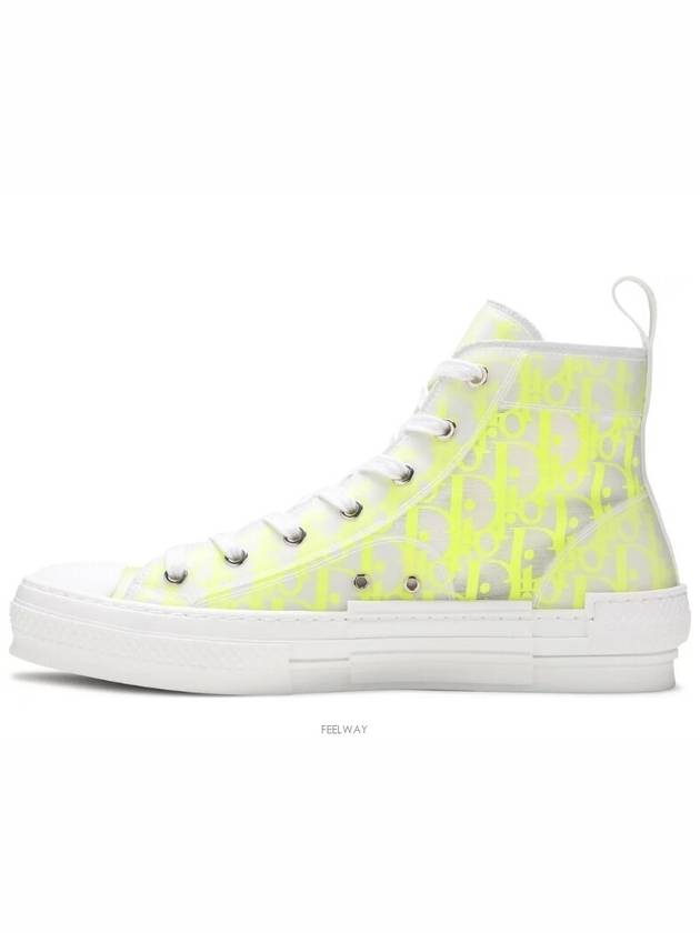 Oblique B23 High Top Sneakers Yellow - DIOR - BALAAN 4