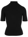 Reedition Knit Short Sleeve Turtle Neck Black - COURREGES - BALAAN 4