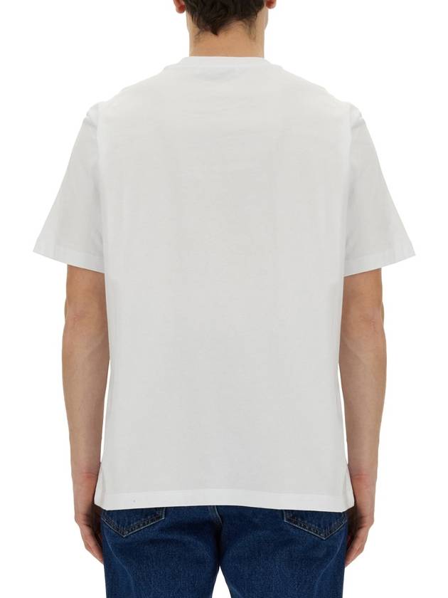 Micro Logo Print Short Sleeve T-Shirt White - MSGM - BALAAN 4