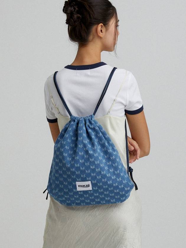 DRAWSTRING DENIM BACKPACK - MACNI - BALAAN 2