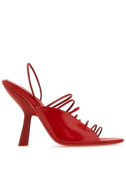 Salvatore Ultrafin Mini Straps Sandals Heel Red - SALVATORE FERRAGAMO - BALAAN 2