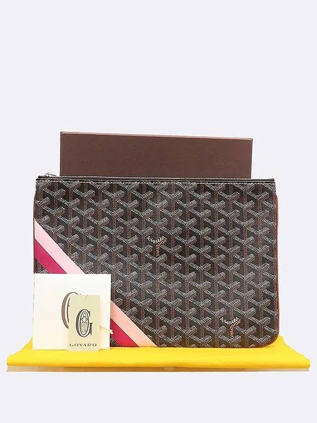 Black brown color SENAT Sena MM clutch - GOYARD - BALAAN 1