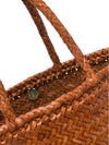 Grace Small Leather Basket Tote Bag Tan - DRAGON DIFFUSION - BALAAN 3