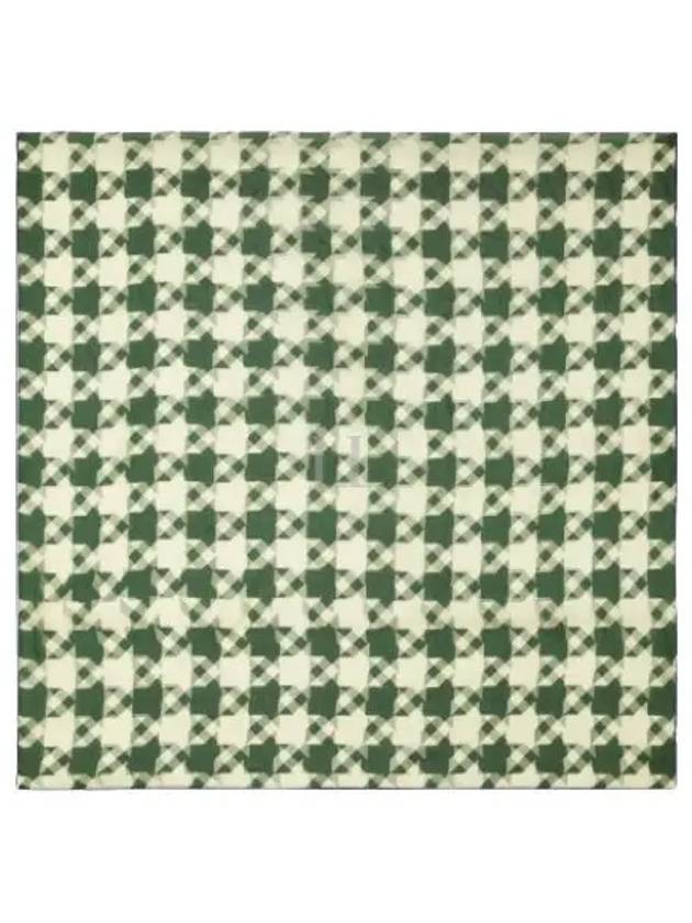 Houndstooth Silk Scarf Green - BURBERRY - BALAAN 2