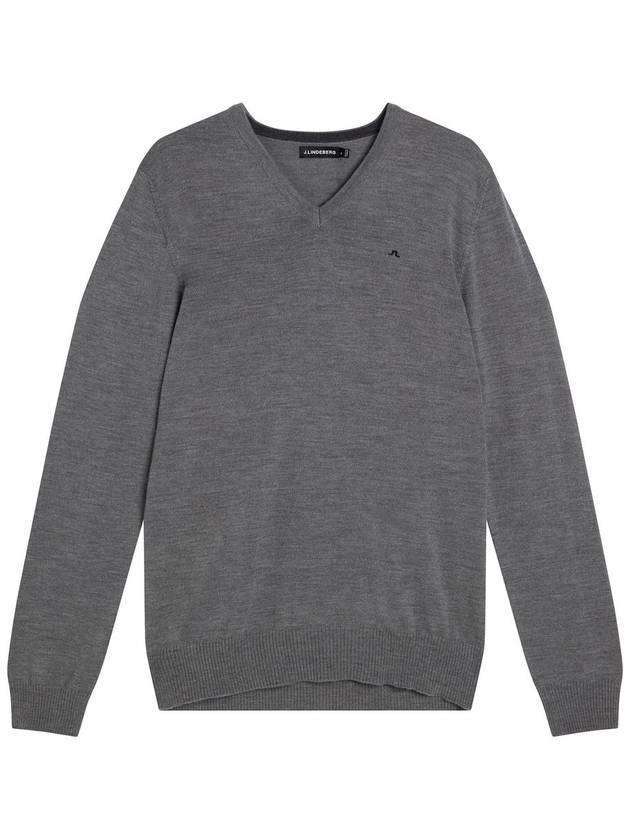 Lymann True Merino Wool Knit Top Grey Melange - J.LINDEBERG - BALAAN 2