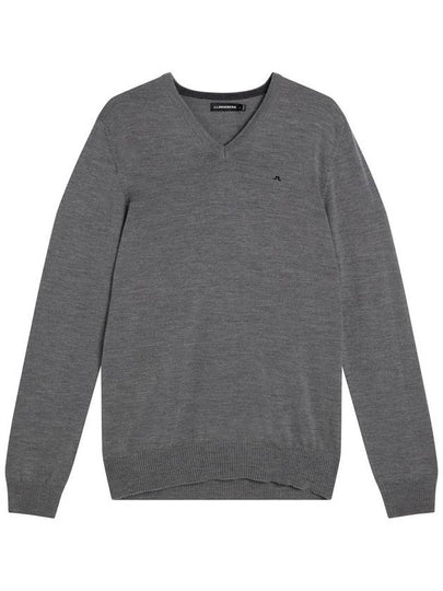 Lymann True Merino Wool Knit Top Grey Melange - J.LINDEBERG - BALAAN 2