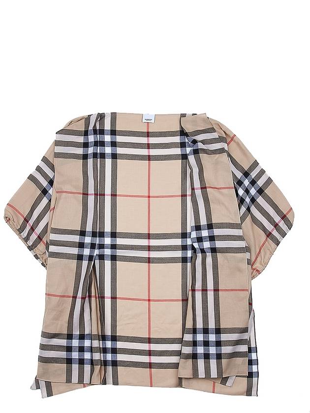 Check Cotton Cape Beige - BURBERRY - BALAAN 8