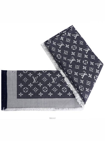 Monogram shawl blue gray 72599 - LOUIS VUITTON - BALAAN 1