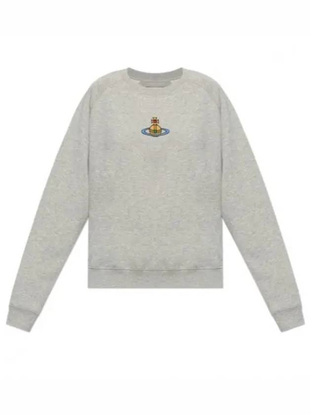 Embroidered Logo Cotton Sweatshirt Grey - VIVIENNE WESTWOOD - BALAAN 2