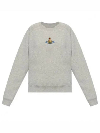 Embroidered Logo Cotton Sweatshirt Grey - VIVIENNE WESTWOOD - BALAAN 2