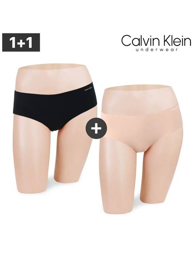 Women s underwear nude line hipster panties D3429 2 piece set - CALVIN KLEIN - BALAAN 1