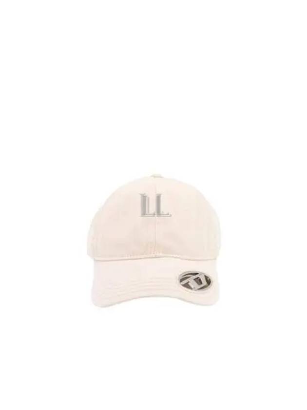 Logo Decorated Buckle Closure Cotton Baseball Ball Cap White - DIESEL - BALAAN 2