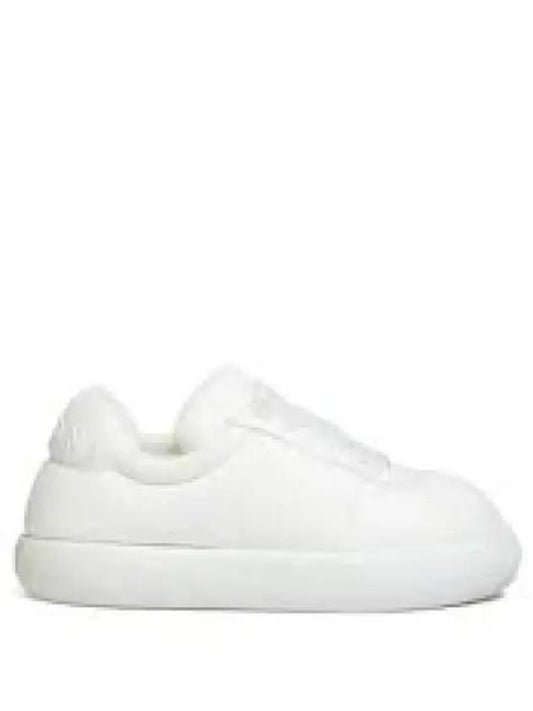 Padded Lace-up Leather Low Top Sneakers White - MARNI - BALAAN 2