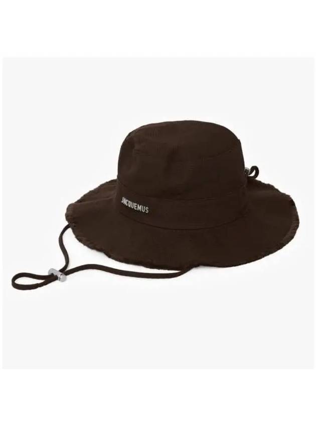 Le Bob Artichaut Cotton Bucket Hat Brown - JACQUEMUS - BALAAN 4