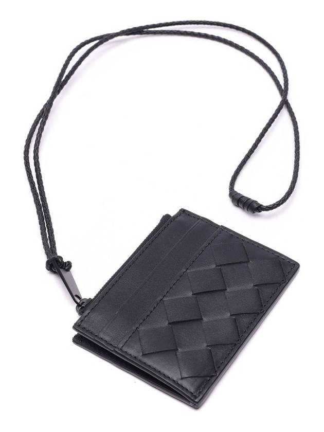 Intrecciato Strap Card Wallet Black - BOTTEGA VENETA - BALAAN 6