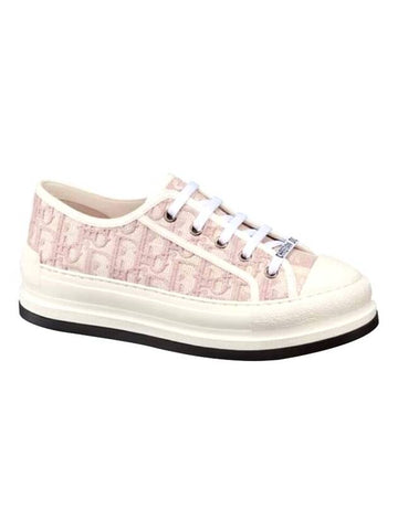 Walk'n' Platform Oblique Embroidered Low Top Sneakers Pink - DIOR - BALAAN 1