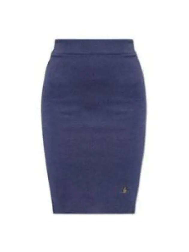 Embroidered ORB Pencil Skirt Navy - VIVIENNE WESTWOOD - BALAAN 2